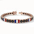 Black Diamond Tennis Bracelet with France Flag no. 8