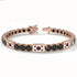 Black Diamond Tennis Bracelet with South Korea Flag no. 8
