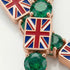 Emerald Tennis Bracelet with United Kingdom Flag no. 5 image 3