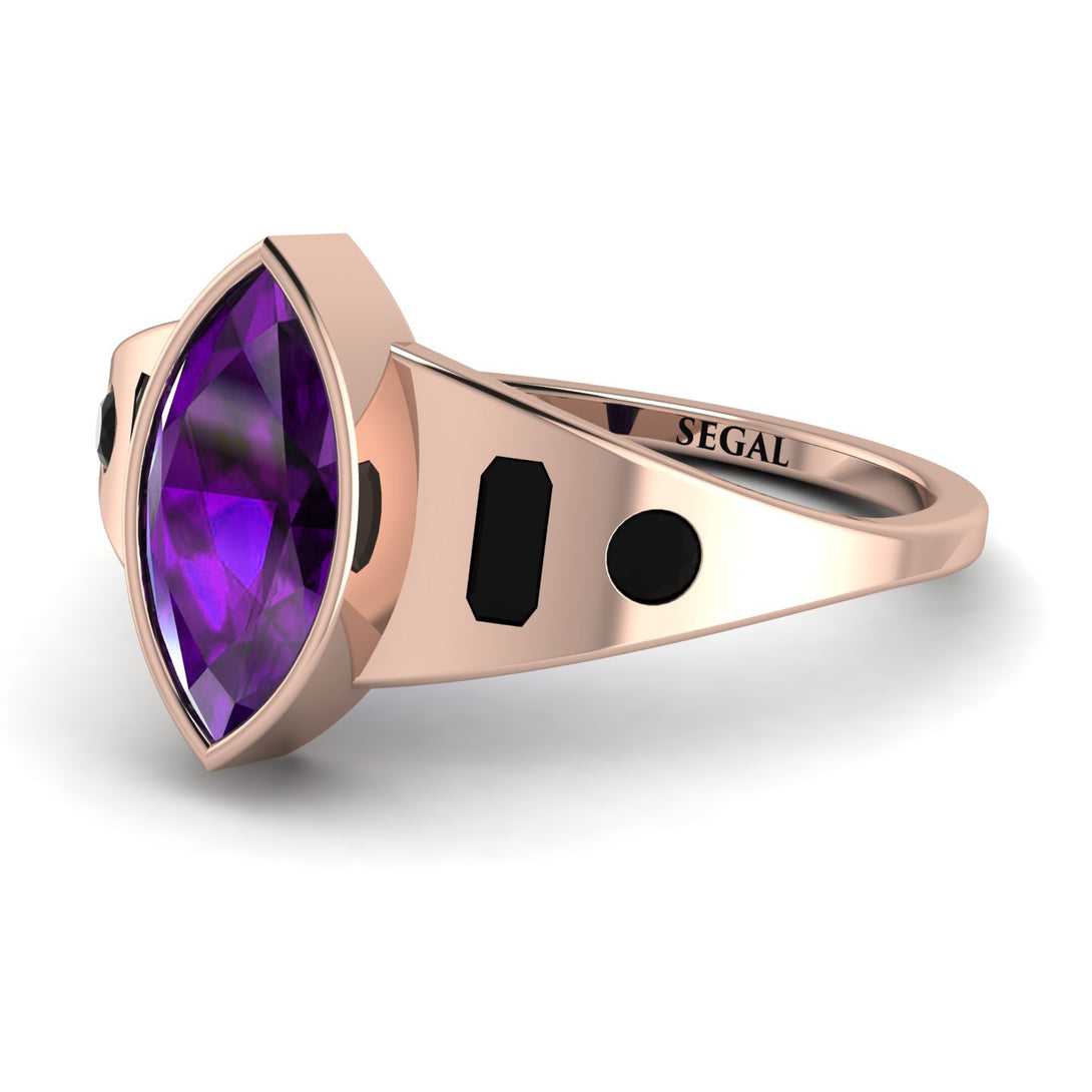 Marquise Bezel Amethyst Ring - Juliana No. 308