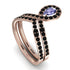 Tanzanite Pear Shape Stacking Bridal Set - Emilia No. 208 image 4
