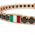 Black Diamond Tennis Bracelet with Italy Flag no. 8