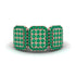 14K Gold Emerald Men's Pave Ring - Bay No. 5