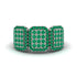 14K Gold Emerald Men's Pave Ring - Bay No. 6 image 1