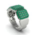 14K Gold Emerald Men's Pave Ring - Bay No. 6 image 3