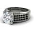 Round Cut Diamond 14K Gold Pave Engagement Ring - Saylor No. 33