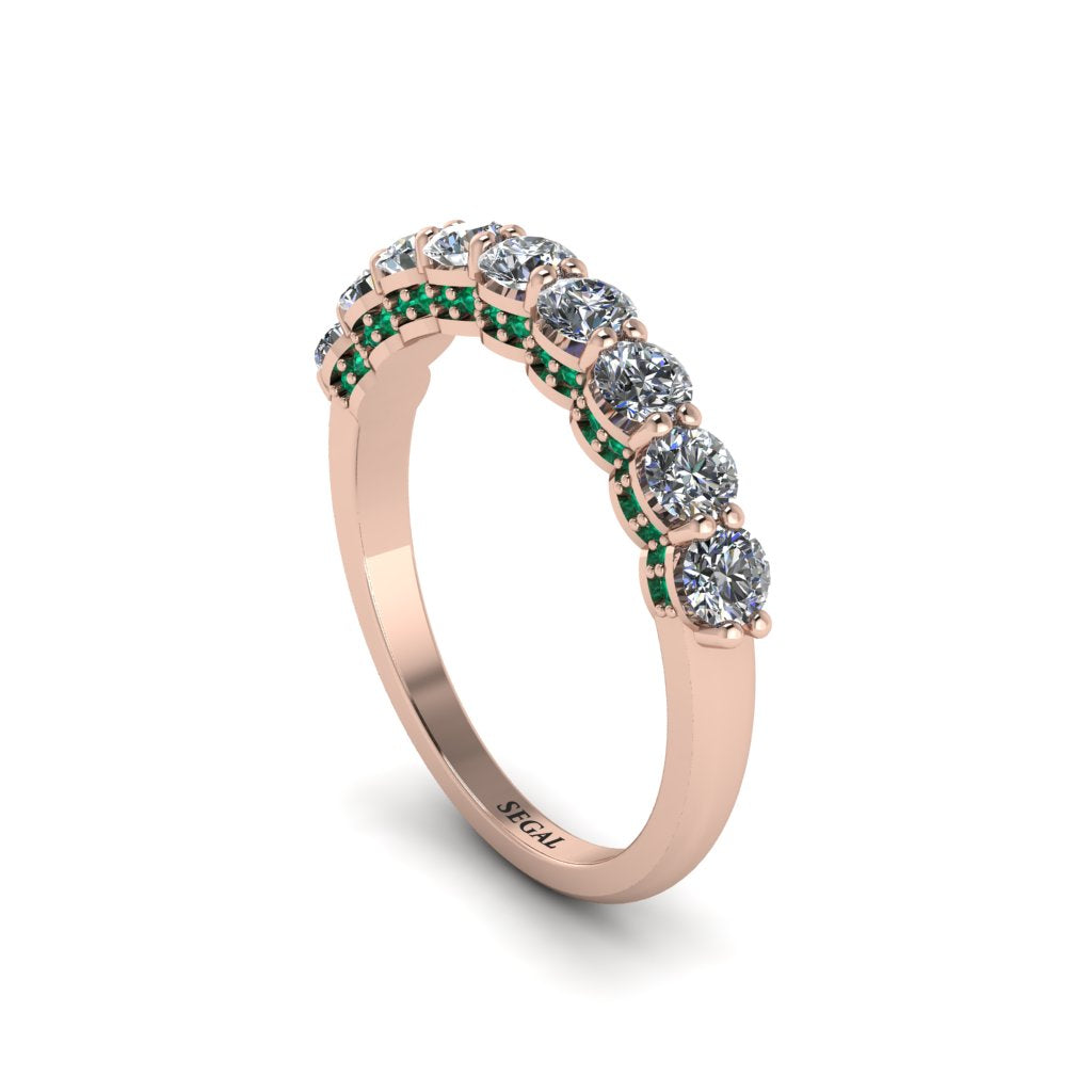 Round Cut Diamond 14K Gold Wedding Ring  - Jimena No. 17