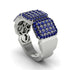 14K Gold Sapphire Men's Pave Ring - Bay No. 15 image 3