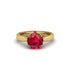 Ruby 14K Gold Solitaire Engagement Ring - Allie No. 10