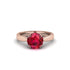 Ruby 14K Gold Solitaire Engagement Ring - Allie No. 11