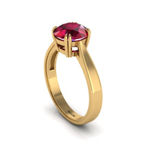 Ruby 14K Gold Solitaire Engagement Ring - Allie No. 10 image 1