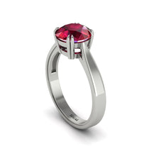 Ruby 14K Gold Solitaire Engagement Ring - Allie No. 12 image 1