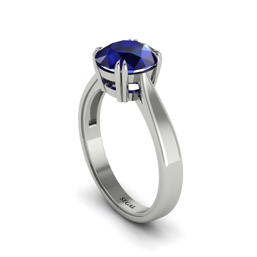 Sapphire 14K Gold Solitaire Engagement Ring - Allie No. 15