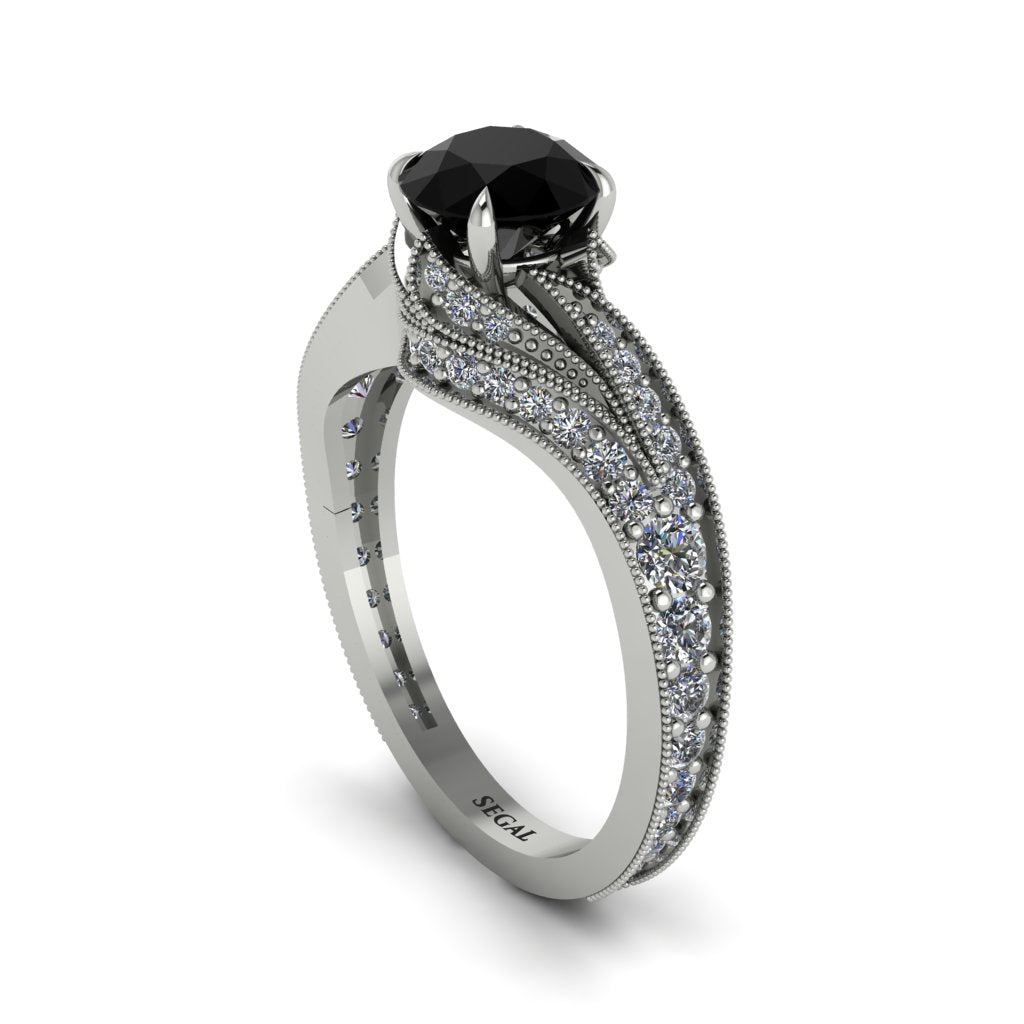 Diamond 14K Gold Pave Engagement Ring - Magnolia No. 9