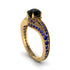Sapphire 14K Gold Pave Engagement Ring - Magnolia No. 67