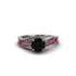 Ruby 14K Gold Pave Engagement Ring - Magnolia No. 54 image 2