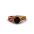 Ruby 14K Gold Pave Engagement Ring - Magnolia No. 52 image 2