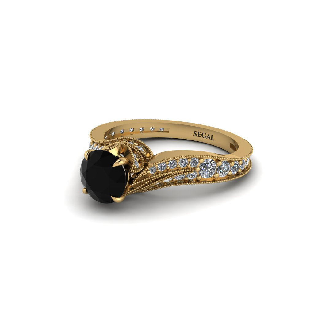 Diamond 14K Gold Pave Engagement Ring - Magnolia No. 7