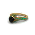Emerald 14K Gold Pave Engagement Ring - Magnolia No. 22 image 3