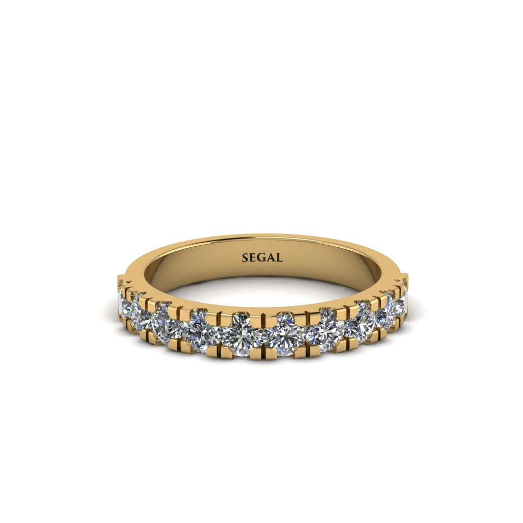 Diamond 14K Gold Eternity Wedding Ring - Alani No. 1