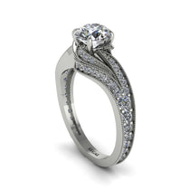 Diamond 14K Gold Pave Engagement Ring - Magnolia No. 3 image 1