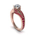 Ruby 14K Gold Pave Engagement Ring - Magnolia No. 47 image 1