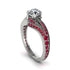 Ruby 14K Gold Pave Engagement Ring - Magnolia No. 48 image 1