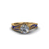Sapphire 14K Gold Pave Engagement Ring - Magnolia No. 61
