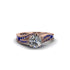 Sapphire 14K Gold Pave Engagement Ring - Magnolia No. 62 image 2