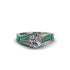 Emerald 14K Gold Pave Engagement Ring - Magnolia No. 18 image 2