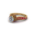 Ruby 14K Gold Pave Engagement Ring - Magnolia No. 46