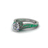Emerald 14K Gold Pave Engagement Ring - Magnolia No. 18 image 3