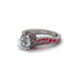 Ruby 14K Gold Pave Engagement Ring - Magnolia No. 48