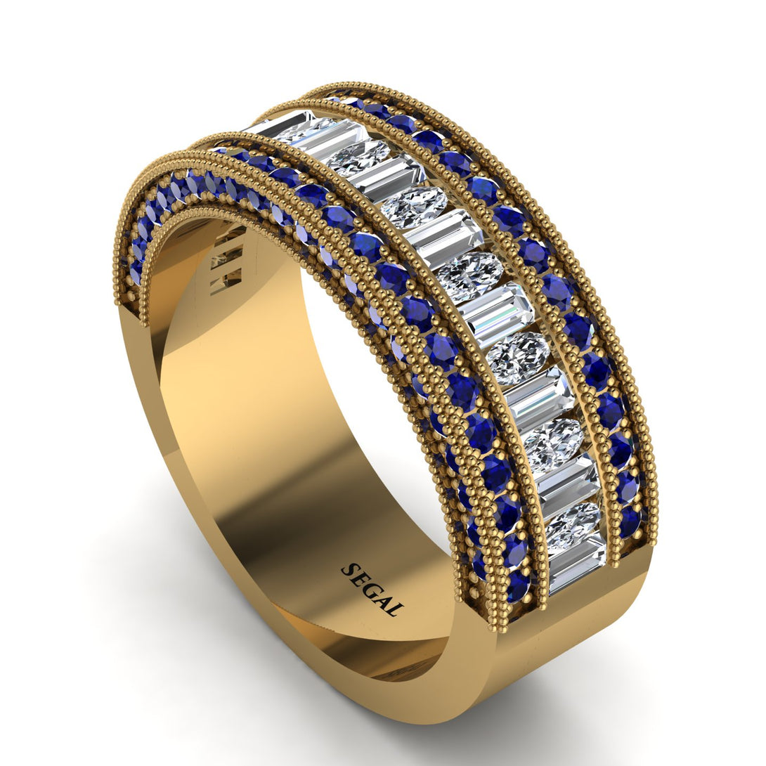Diamond 14K Gold Pave Wedding Band - Mikayla No. 61