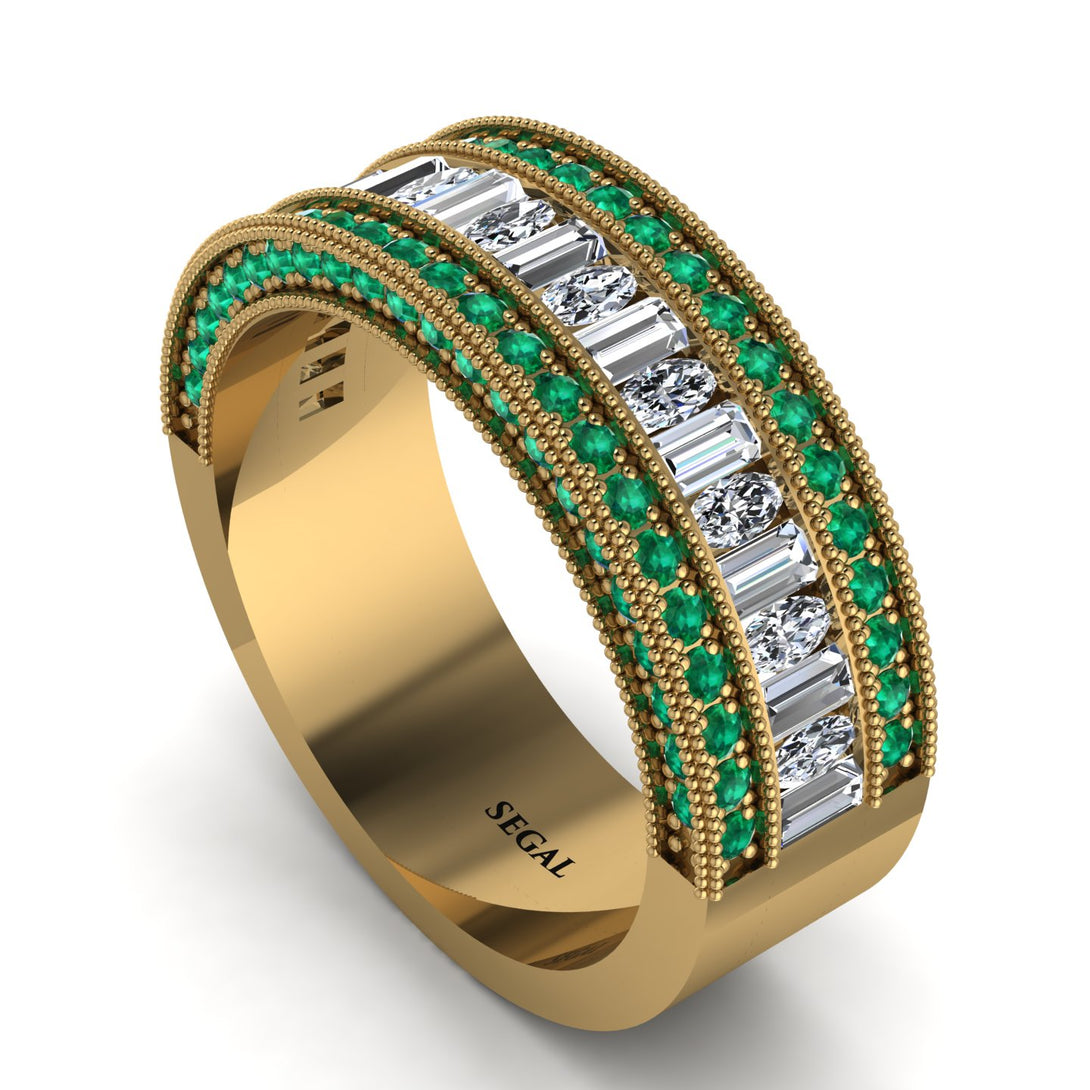 Diamond 14K Gold Pave Wedding Band - Mikayla No. 16