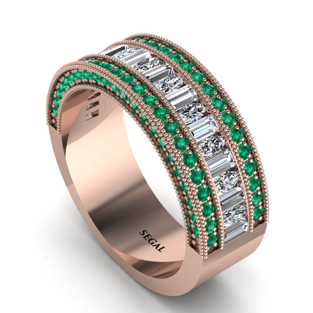 Diamond 14K Gold Pave Wedding Band - Mikayla No. 17
