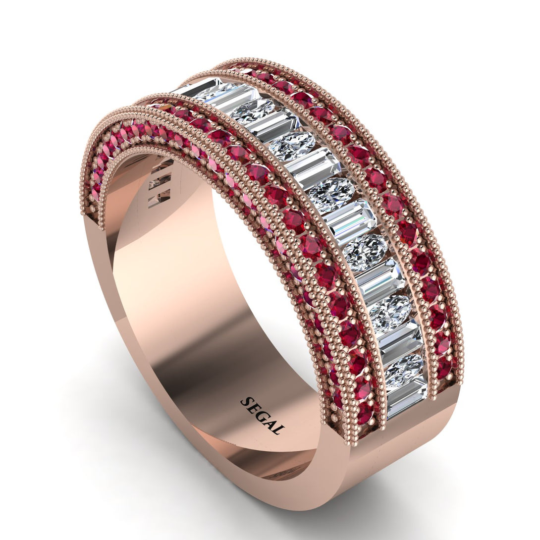 Diamond 14K Gold Pave Wedding Band - Mikayla No. 47