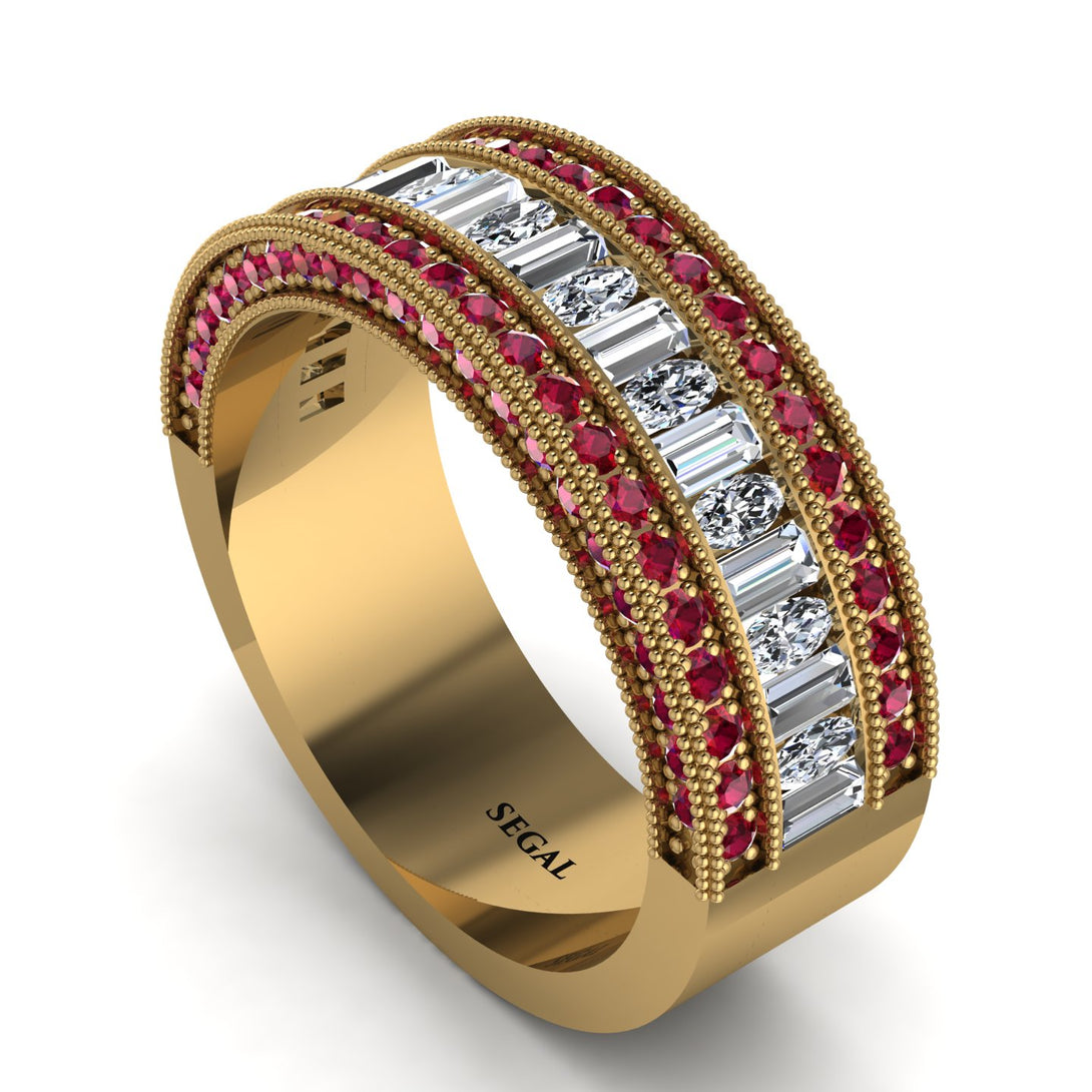 Diamond 14K Gold Pave Wedding Band - Mikayla No. 46