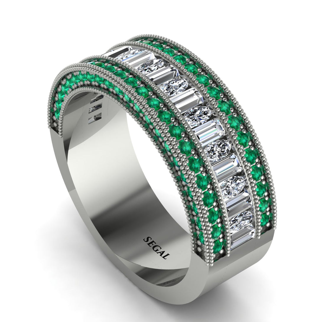 Diamond 14K Gold Pave Wedding Band - Mikayla No. 18