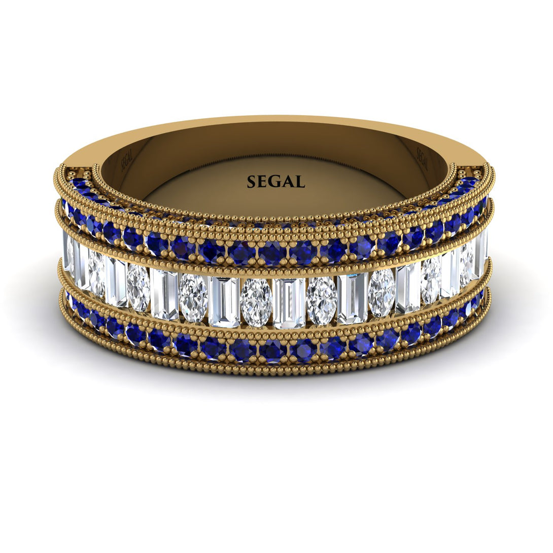 Diamond 14K Gold Pave Wedding Band - Mikayla No. 61
