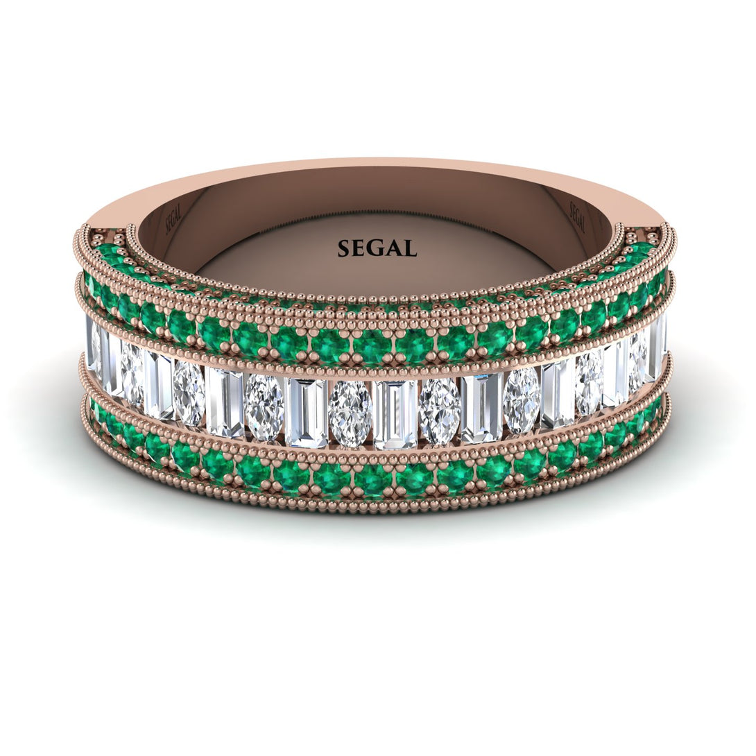 Diamond 14K Gold Pave Wedding Band - Mikayla No. 17