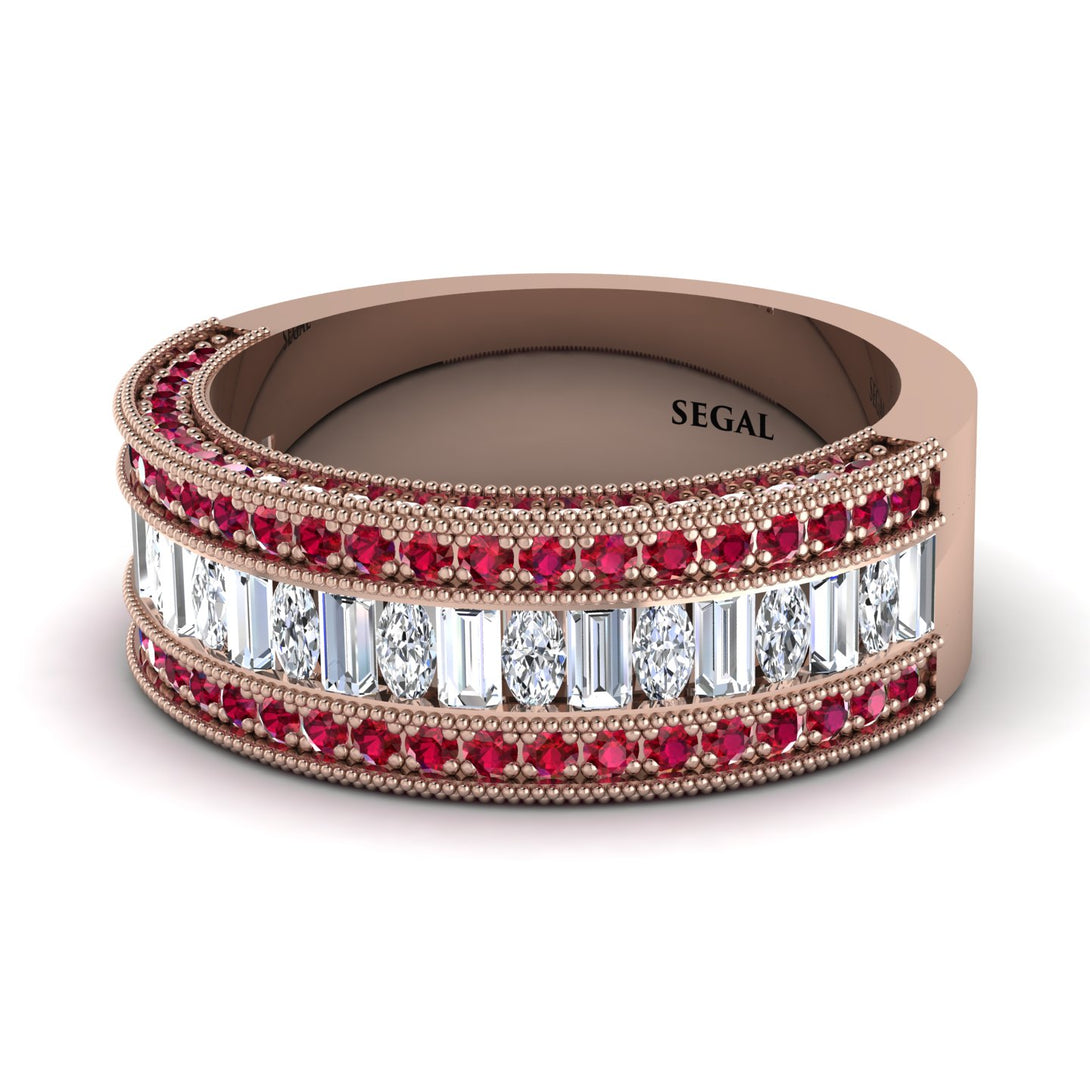 Diamond 14K Gold Pave Wedding Band - Mikayla No. 47