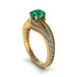 Diamond 14K Gold Pave Engagement Ring - Magnolia No. 4 image 1