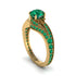 Emerald 14K Gold Pave Engagement Ring - Magnolia No. 19 image 1