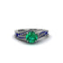 Sapphire 14K Gold Pave Engagement Ring - Magnolia No. 66