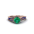 Sapphire 14K Gold Pave Engagement Ring - Magnolia No. 65 image 2