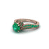 Emerald 14K Gold Pave Engagement Ring - Magnolia No. 20