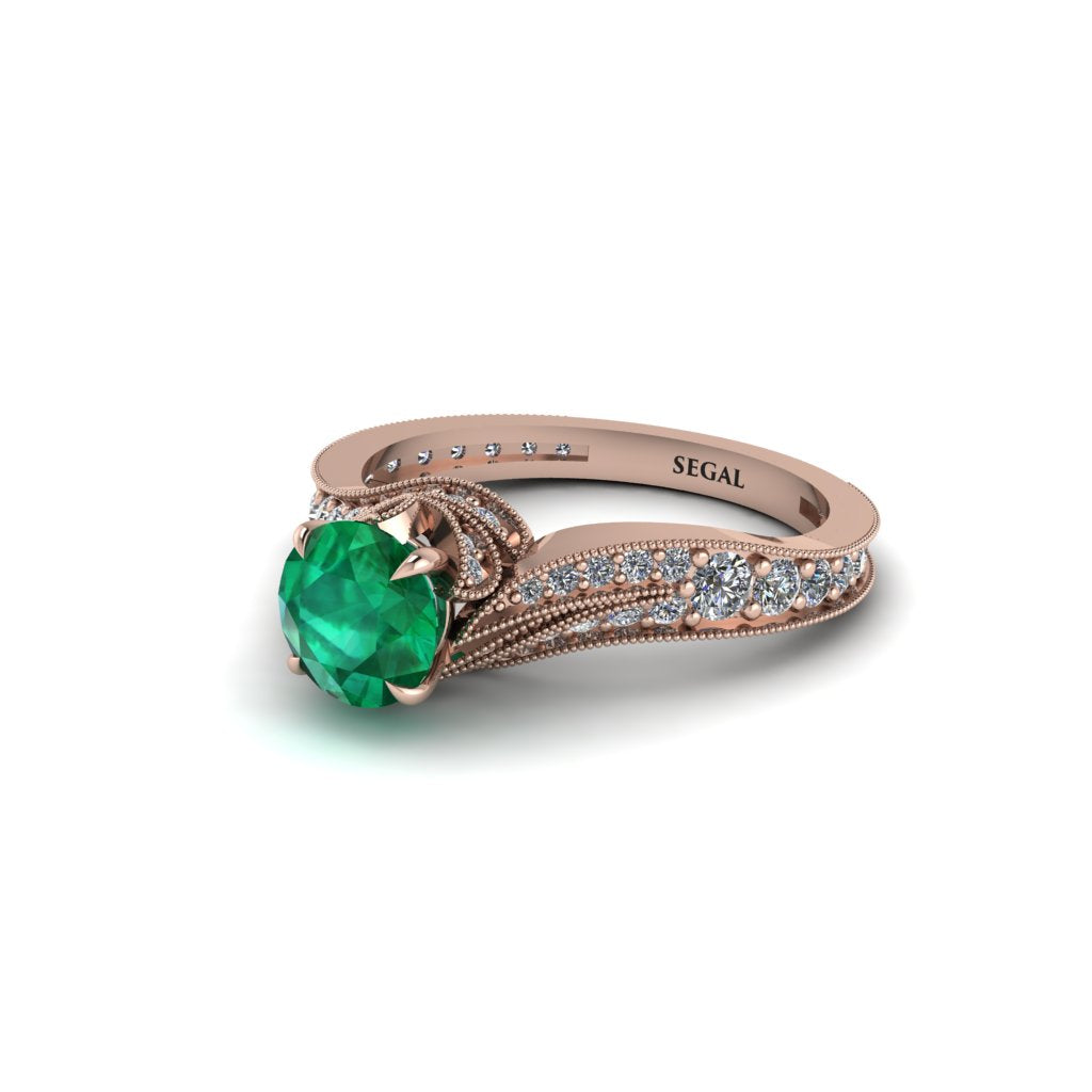 Diamond 14K Gold Pave Engagement Ring - Magnolia No. 5