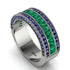 Emerald 14K Gold Pave Wedding Band - Mikayla No. 66 image 2