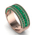 Emerald 14K Gold Pave Wedding Band - Mikayla No. 20 image 2